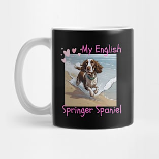 English Springer Spaniel on the beach Mug